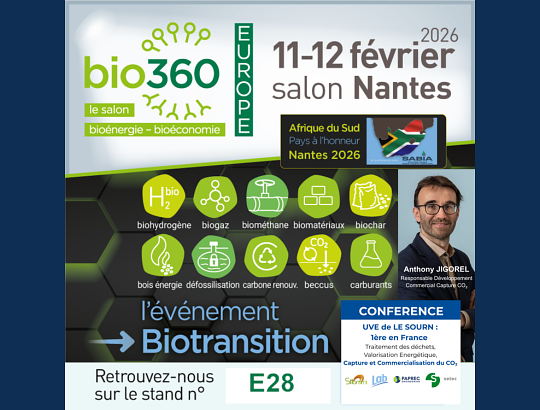LAB Konferenz zur CO2-Abscheidung auf der BIO360 Nantes 2026 im Bereich Waste-to-Energy