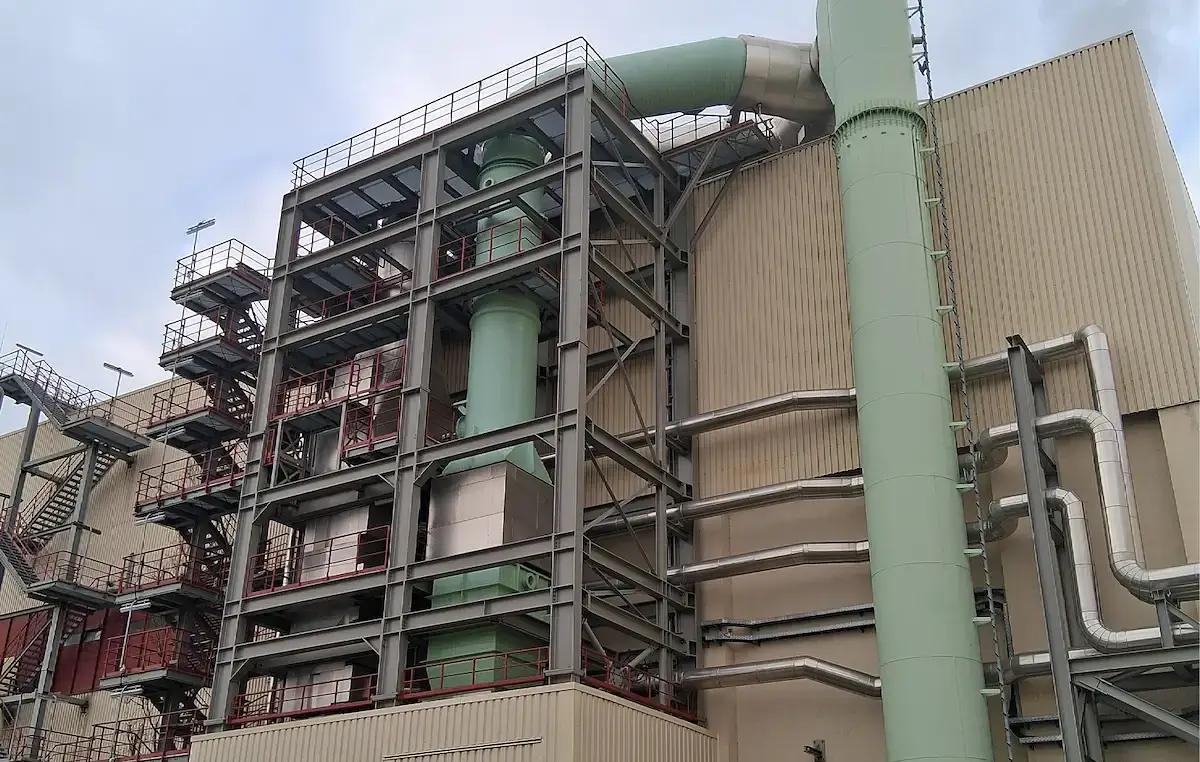 Flue gas treatment system for a biomass power plant in Borsigstrasse designed by LAB
