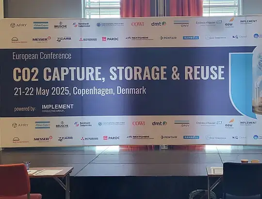 CO₂ Capture Storage and Reuse Conference 2025 stage in Copenhagen