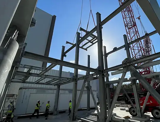 Flue gas treatment system installation by LAB at RUN’EVA Pierrefonds Waste-to-Energy plant